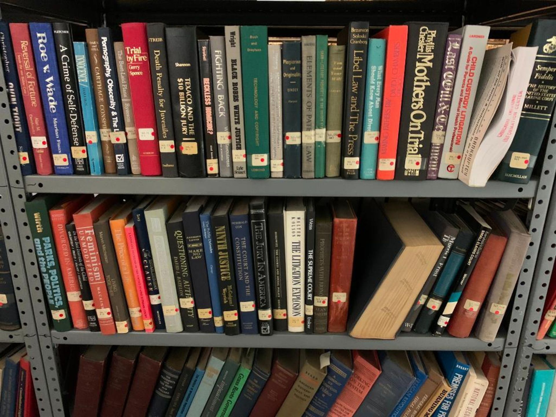 (6) Sections of Clip Shelving w/ Assorted Books, Animal, Mythology, Education, Criminal Law, Guns - Image 19 of 27