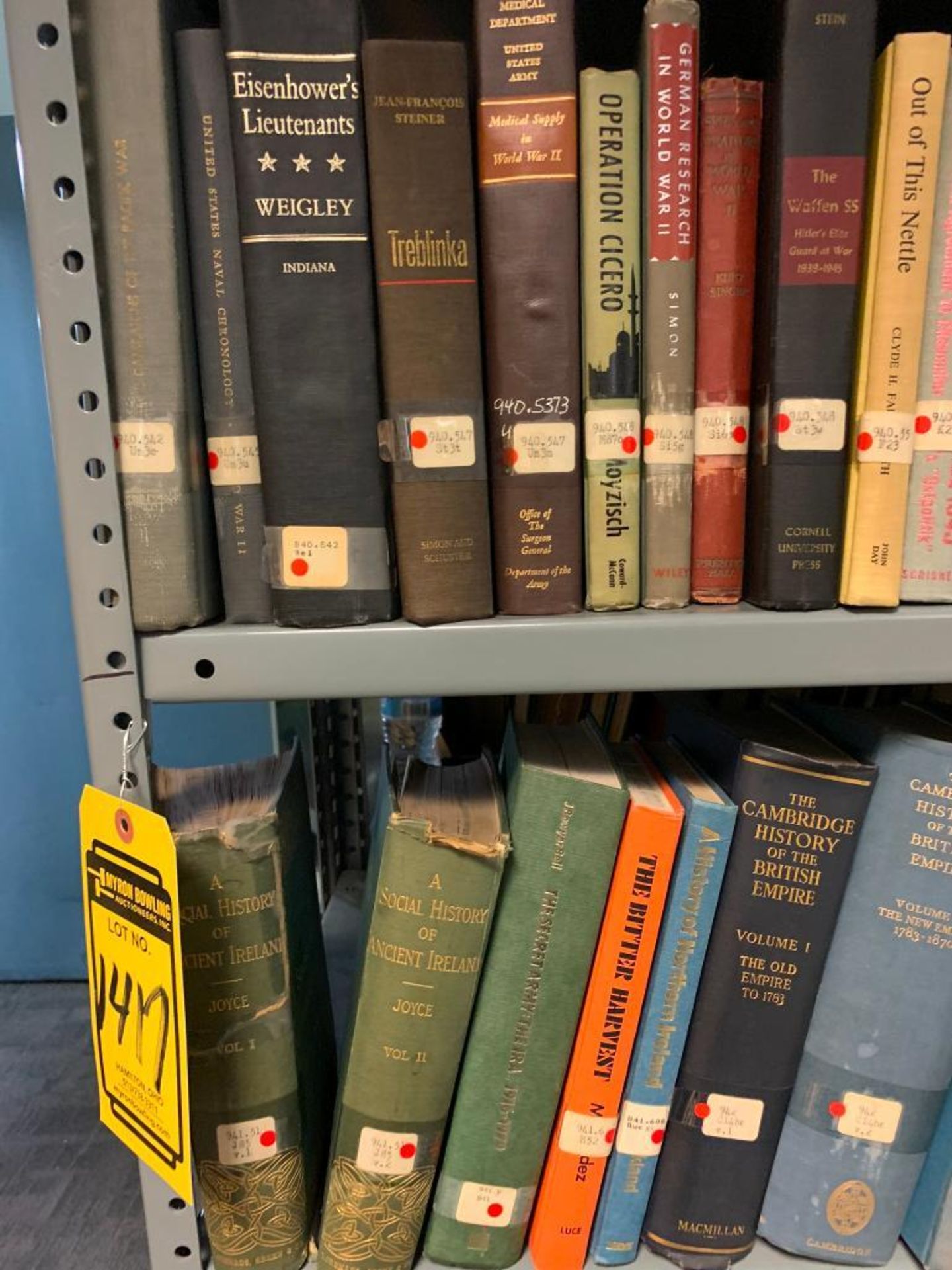 (6) Sections of Clip Shelving w/ Assorted History Books, Public Papers of Franklin D. Roosevelt, A H - Image 79 of 89