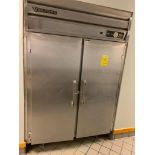 Victory Hallmark Stainless Side by Side Refrigerator/ Freezer, Model RS-2D-S3, Recessed Mounted in W