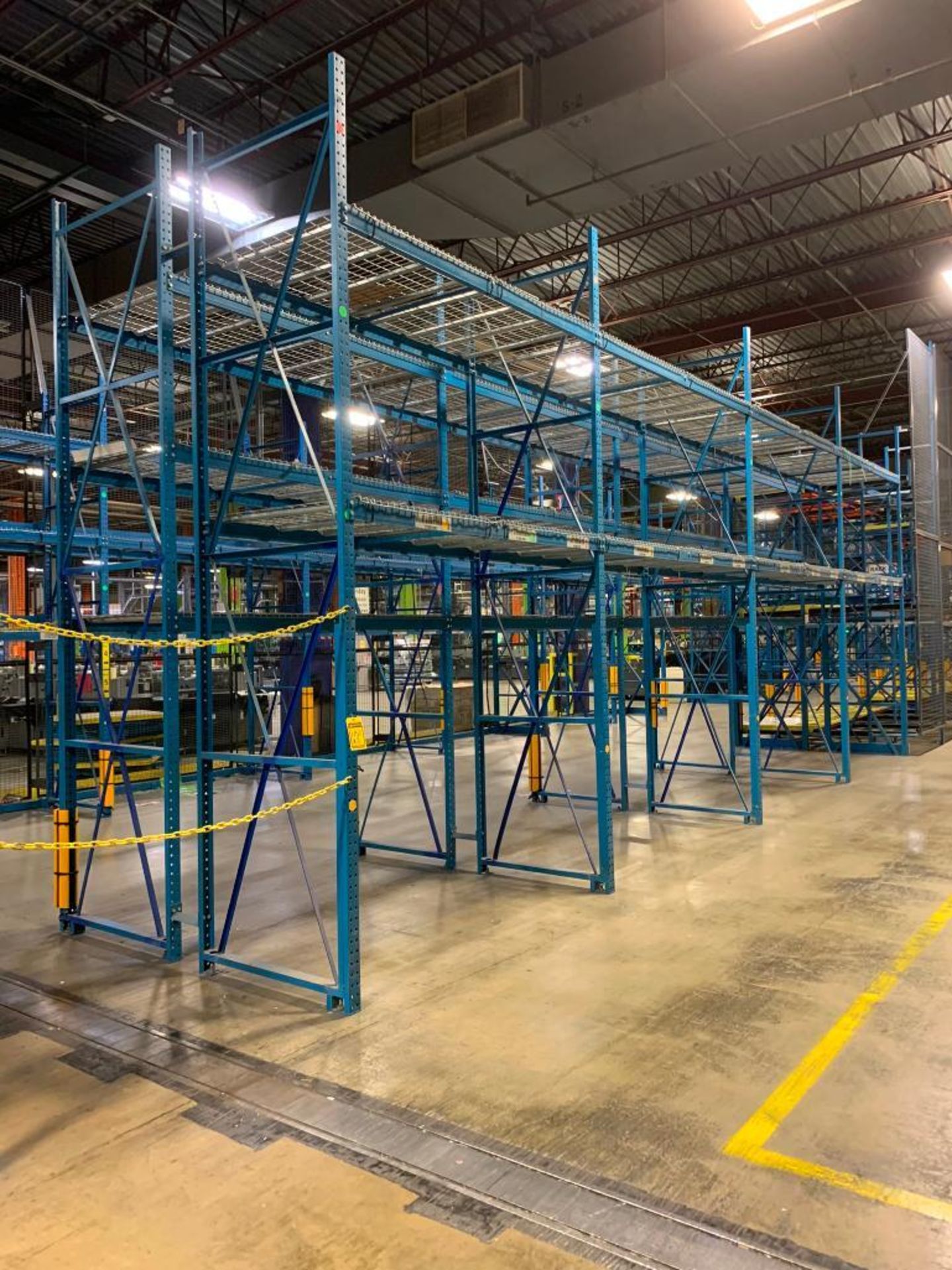 (8x) Bays of Bolt-Together Pallet Rack; (10) 15' X 44" Uprights, (40) 9' X 4" Crossbeams, (40) Wire