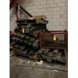 (LOT) Plate Conveyor Chain, Drive Cylinders, Plates, Brackets, Rubber Guides & Misc.