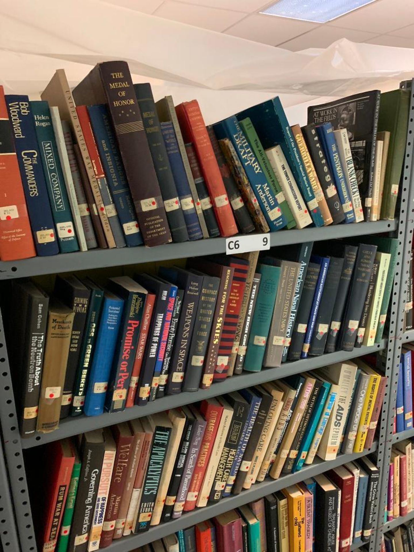 (6) Sections of Clip Shelving w/ Assorted Books, Animal, Mythology, Education, Criminal Law, Guns - Image 13 of 27