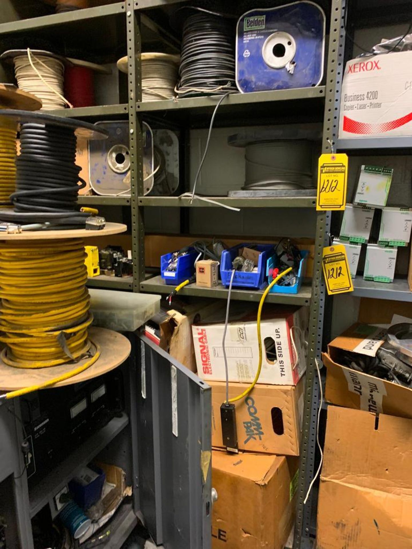 Contents of Room - Shelf Units, Spools of Wire, Contactors, Vacuum Pump, Electrical Supplies - Image 8 of 33