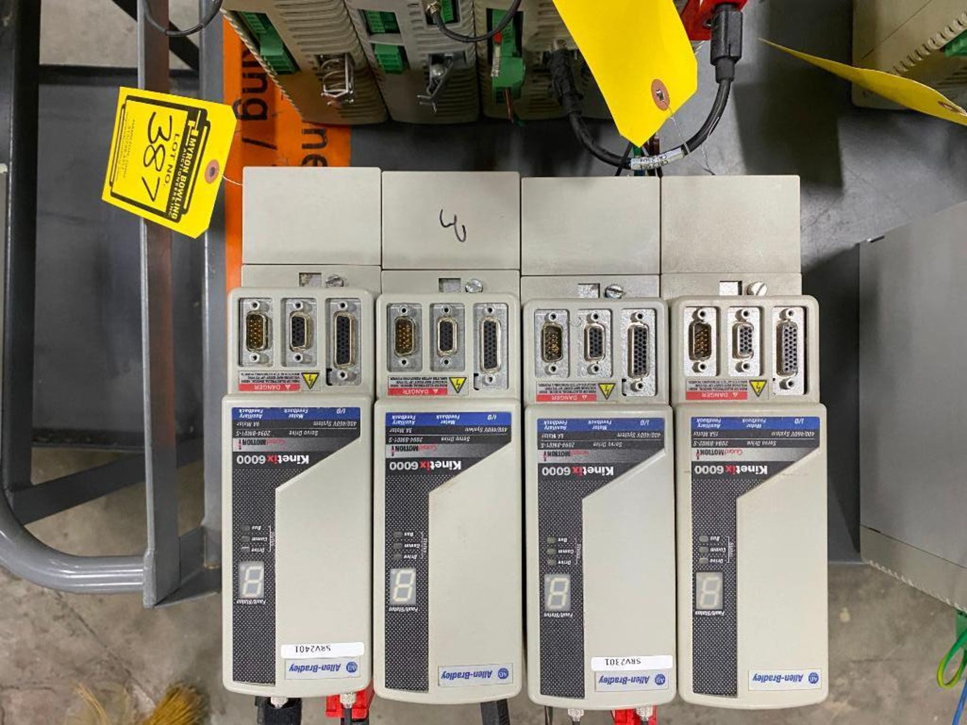 (4) Allen Bradley Kinetix 6000 Servo Drives, Cat No. 2094-BM01-S SERIES B, Input 650 V DC, Output 0-