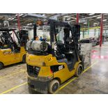 Caterpillar 2C5000 Forklift w/ Box Clamp, S/N AT9044551, 3-Stage Mast, Solid Non-Marking Tires, LP G