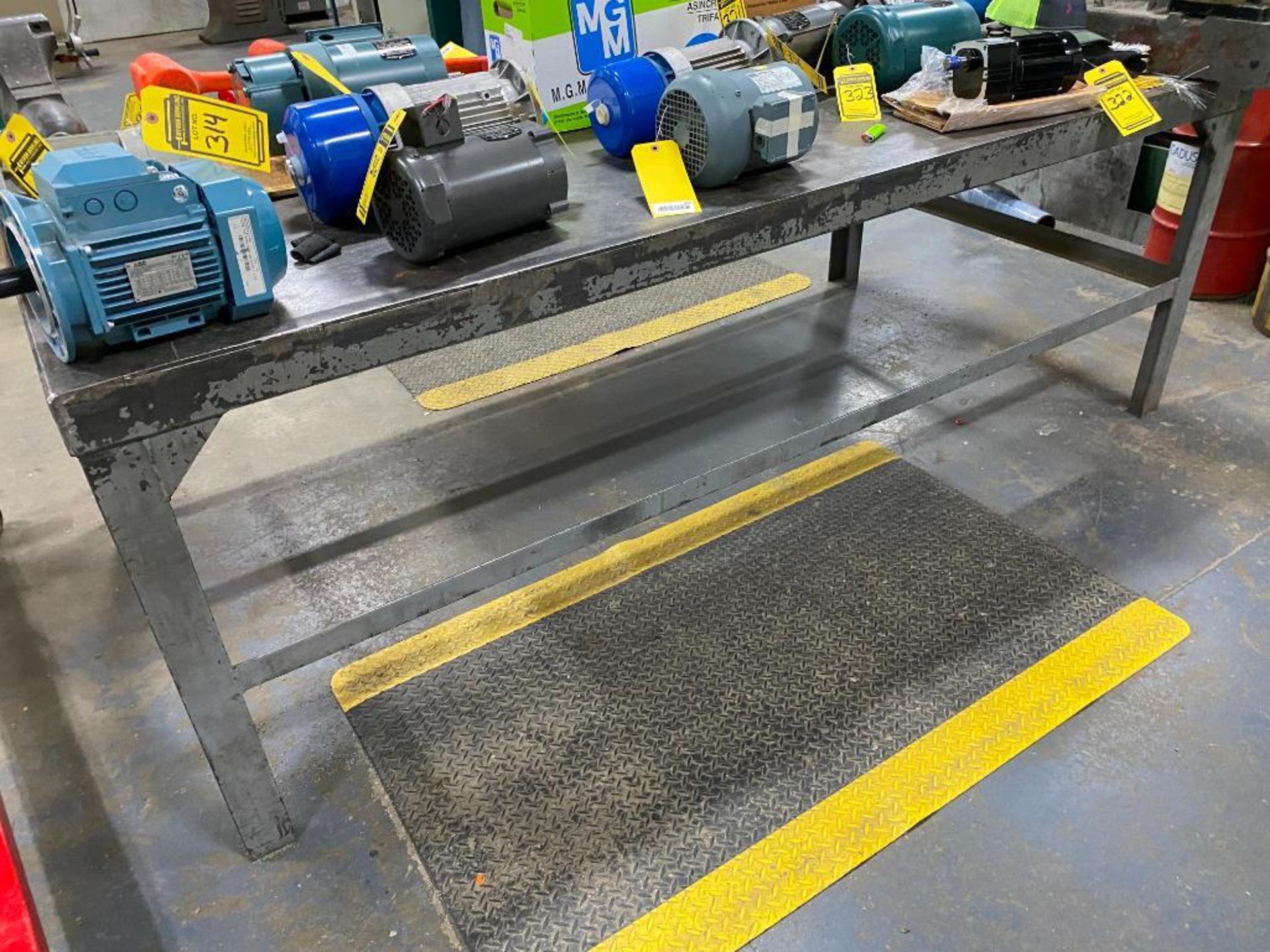 (3) Tables; (1) Welding Table, 48" x 96" w/ Wilton 6" Bench Vise, (2) Steel Tables, 36" x 72" - Bild 3 aus 3