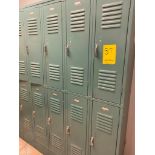 Contents of Locker Room; (7) Sets of Lockers & (3) Benches