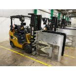 Caterpillar C5001 Forklift w/ Box Clamp, S/N AT9012955, 3-Stage Mast, Solid Non-Marking Tires, LP Ga
