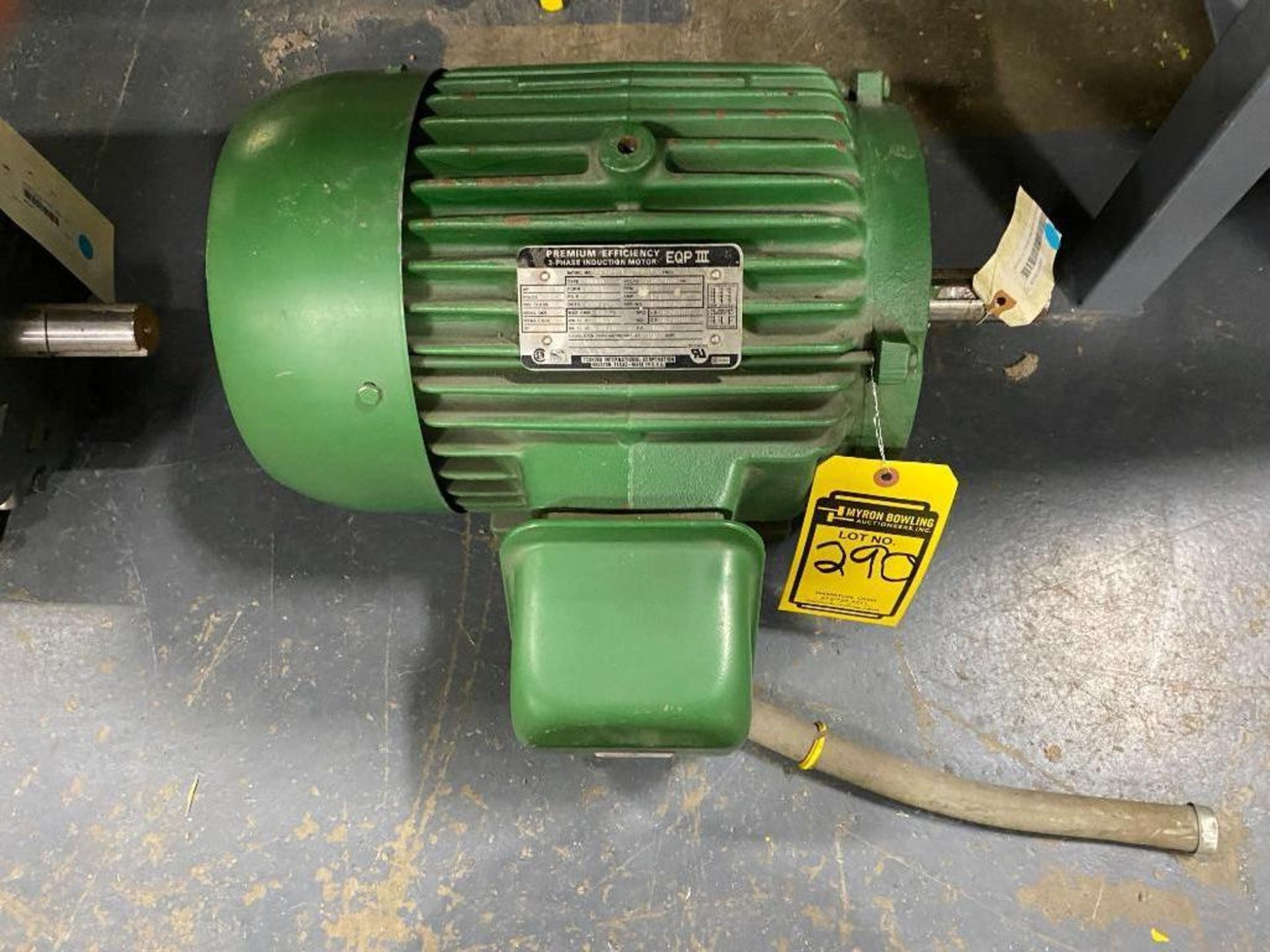 Toshiba 10 HP Electric Motor, 230/460 V, 1745 RPM, 215T Frame, 60 Hz