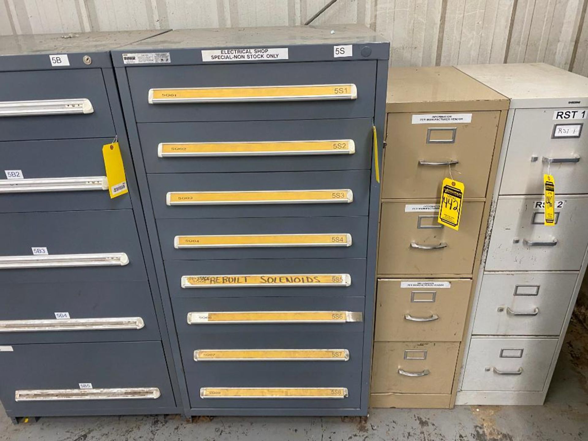 Contents of Electrical Room; (3) Vidmar Cabinets & Contents, (2) Equipto Cabinets & Contents, Locker - Image 11 of 21
