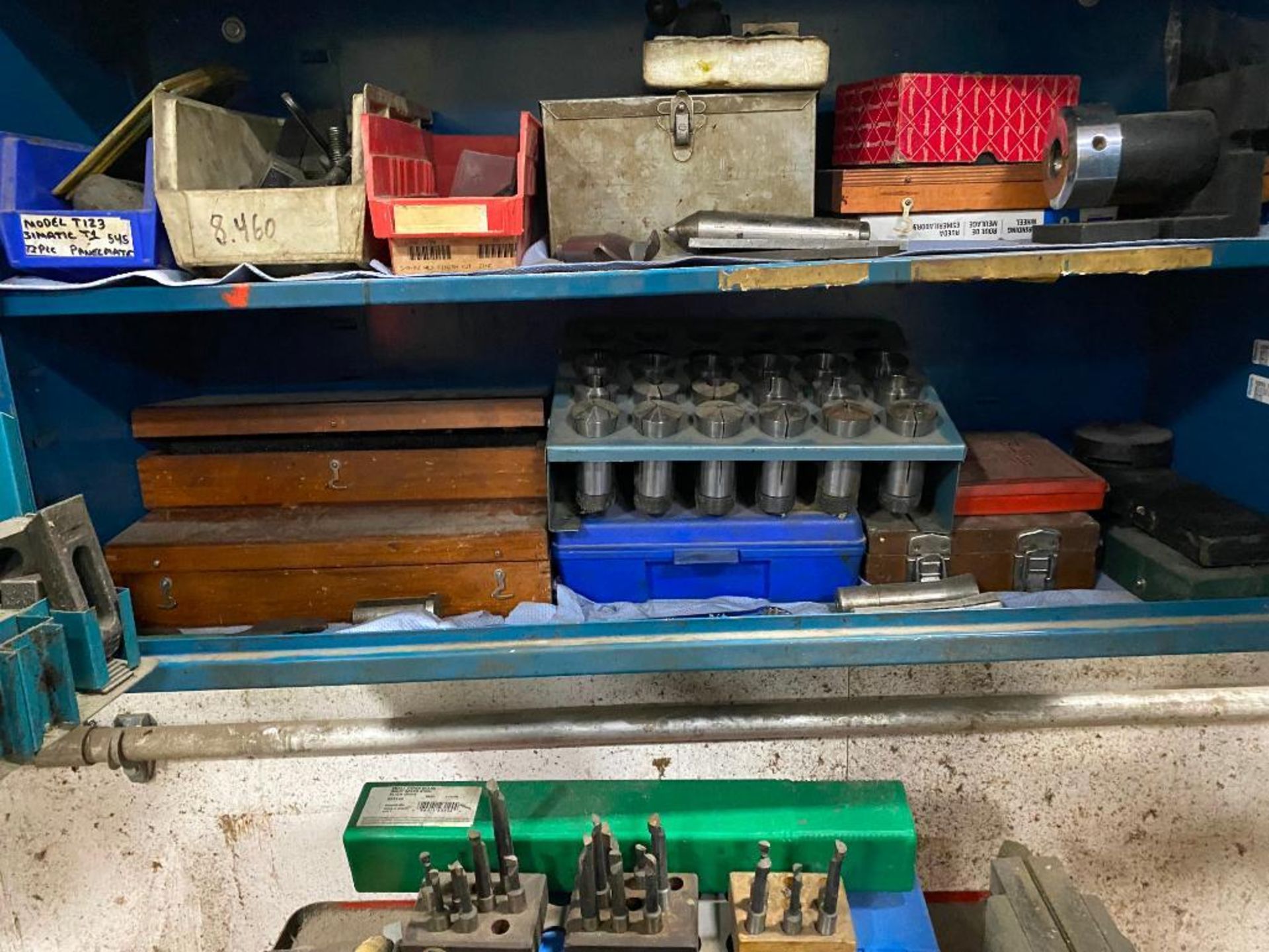 Toolbox & Cabinet of Mill Accessories; Hold-Downs, Collets, Reamers, Drill Bits, & Assorted Tooling - Image 2 of 2
