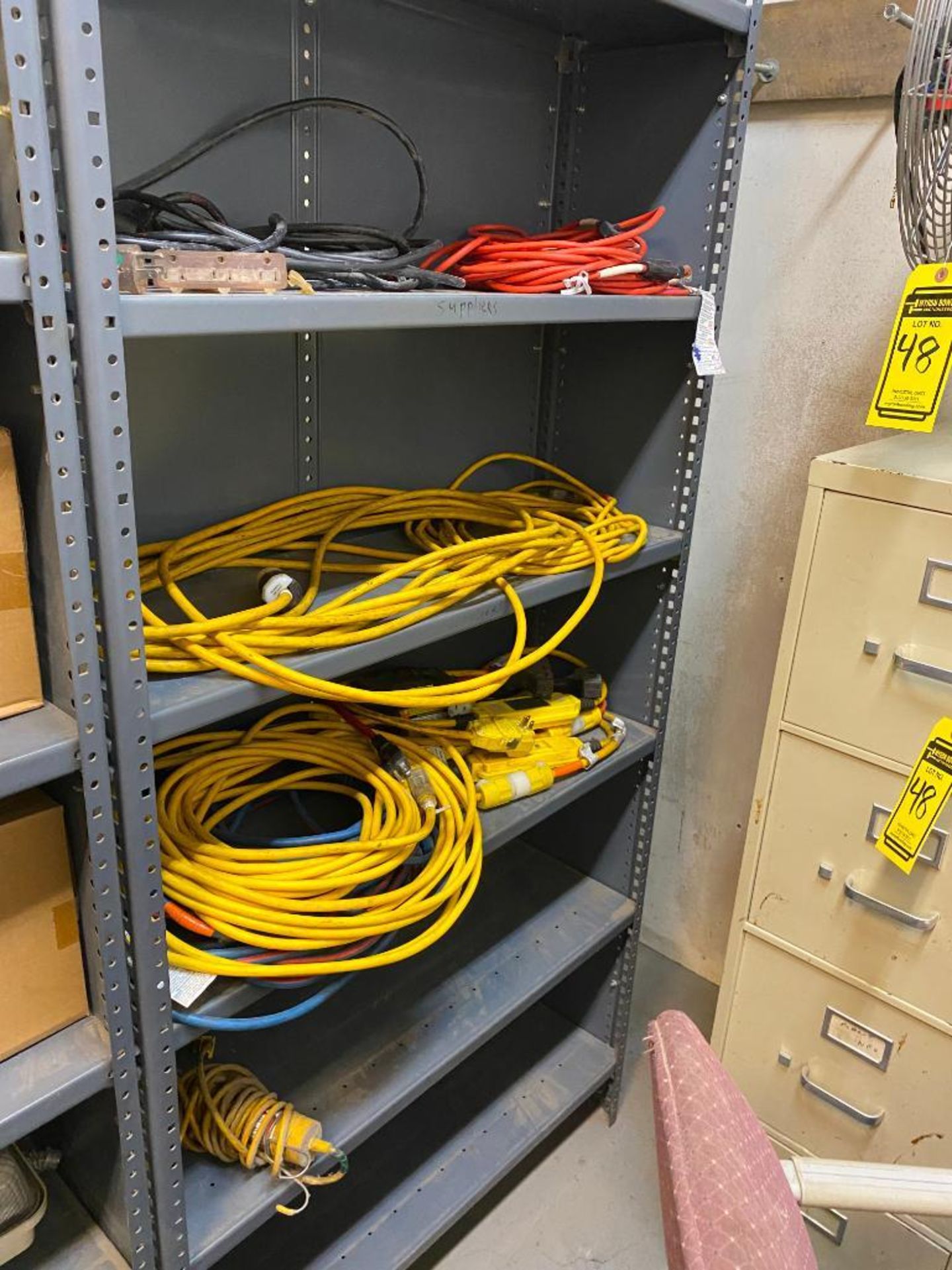 Contents of Storeroom; (8) Sections of Shelving & Contents, (2) File Cabinets, & (2) Tables - Image 3 of 8