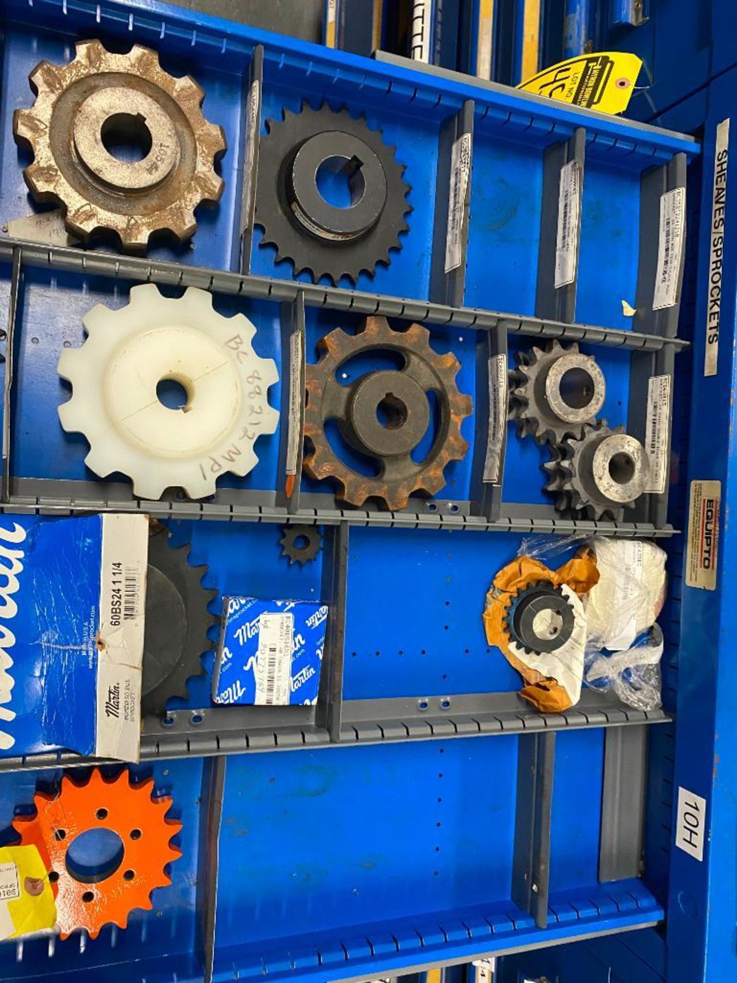 (3) Equipto Cabinets & Contents of Sprockets, Baler Parts, & Chain Repair Parts - Image 2 of 26