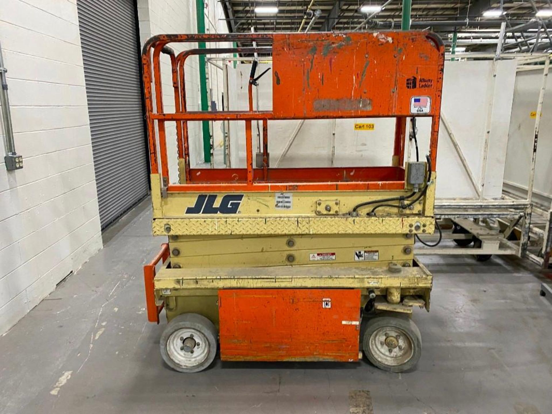 1997 JLG Scissor Lift, Model 1932-E, 500 LB. Cap., S/N 0200030929, 24 V, 19' Lift Height (Batteries