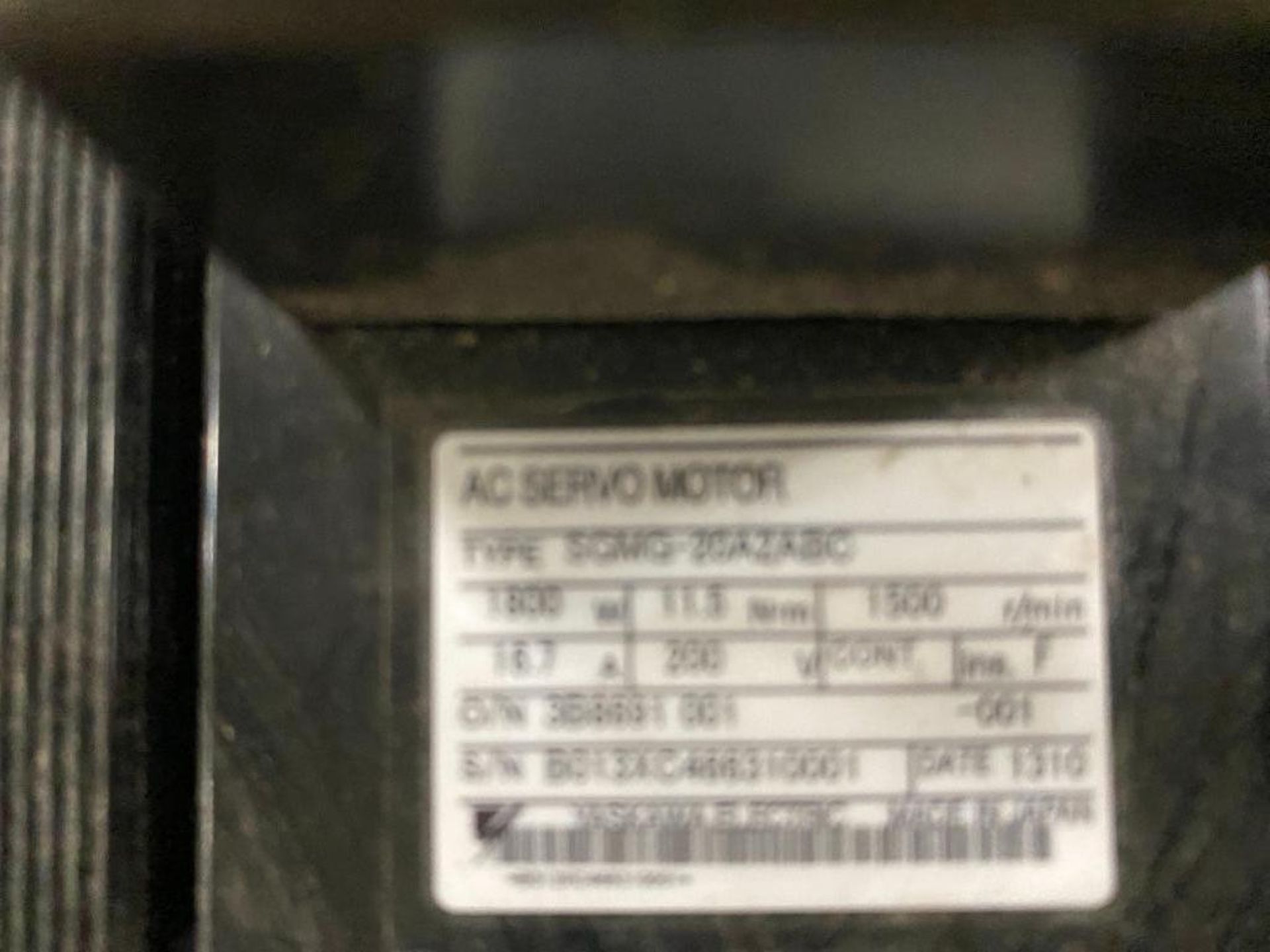 (2) AC Servo Motors, Type SGMG-20A2ABC - Image 2 of 2