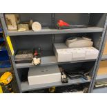 Contents of Storeroom; (8) Sections of Shelving & Contents, (2) File Cabinets, & (2) Tables