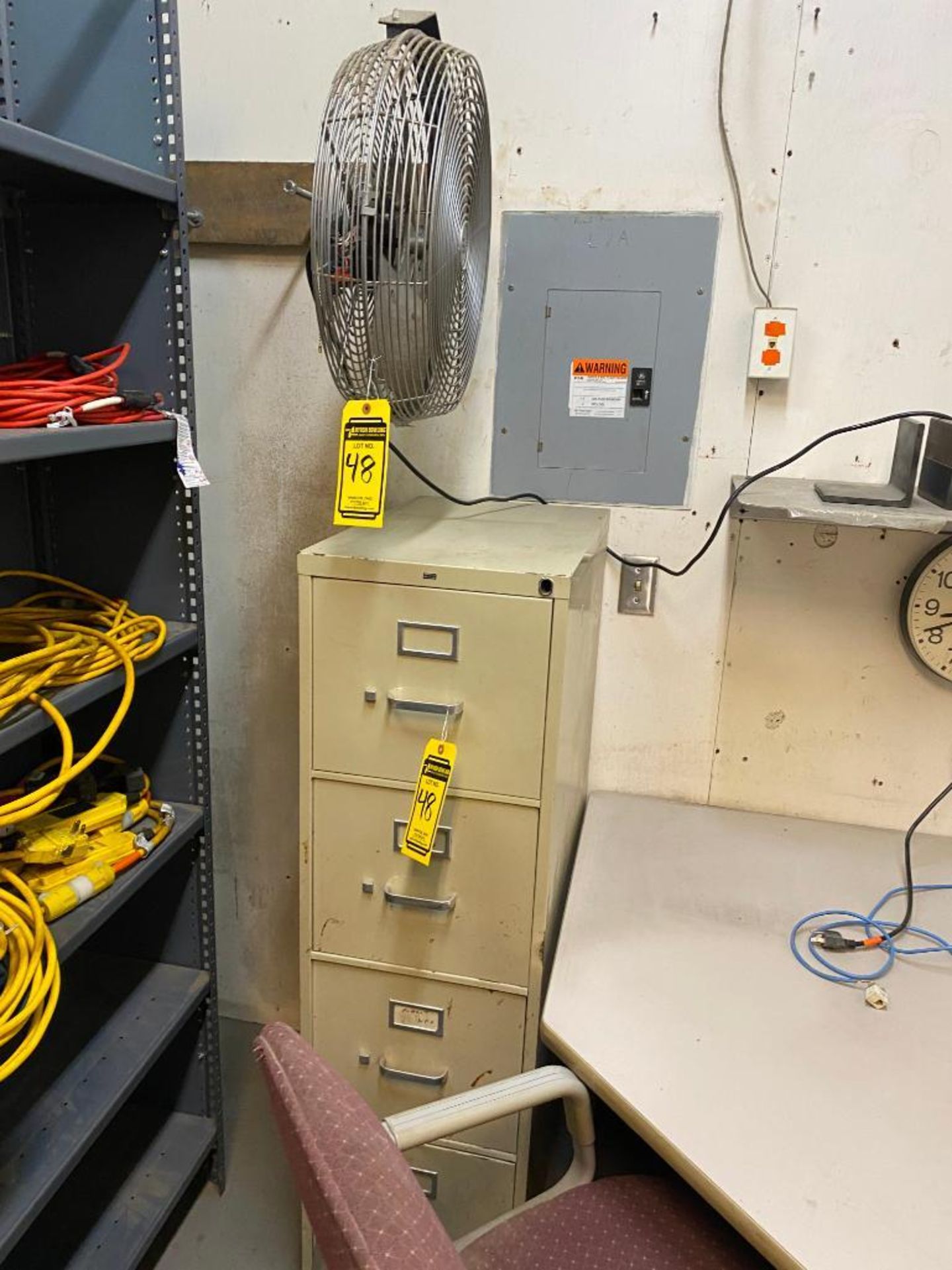 Contents of Storeroom; (8) Sections of Shelving & Contents, (2) File Cabinets, & (2) Tables - Image 4 of 8