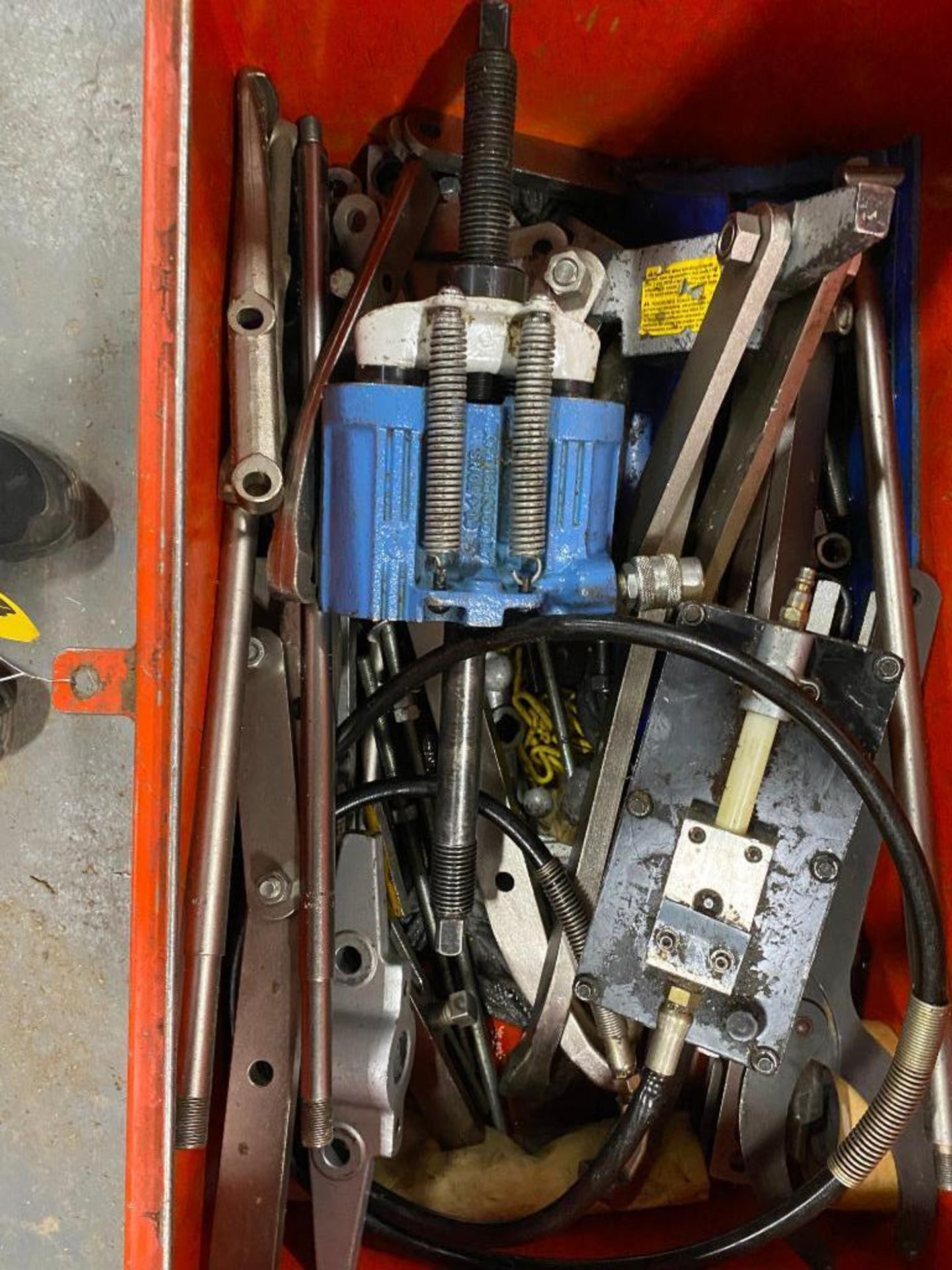 Powerteam Box w/ Assorted Gear Puller Parts