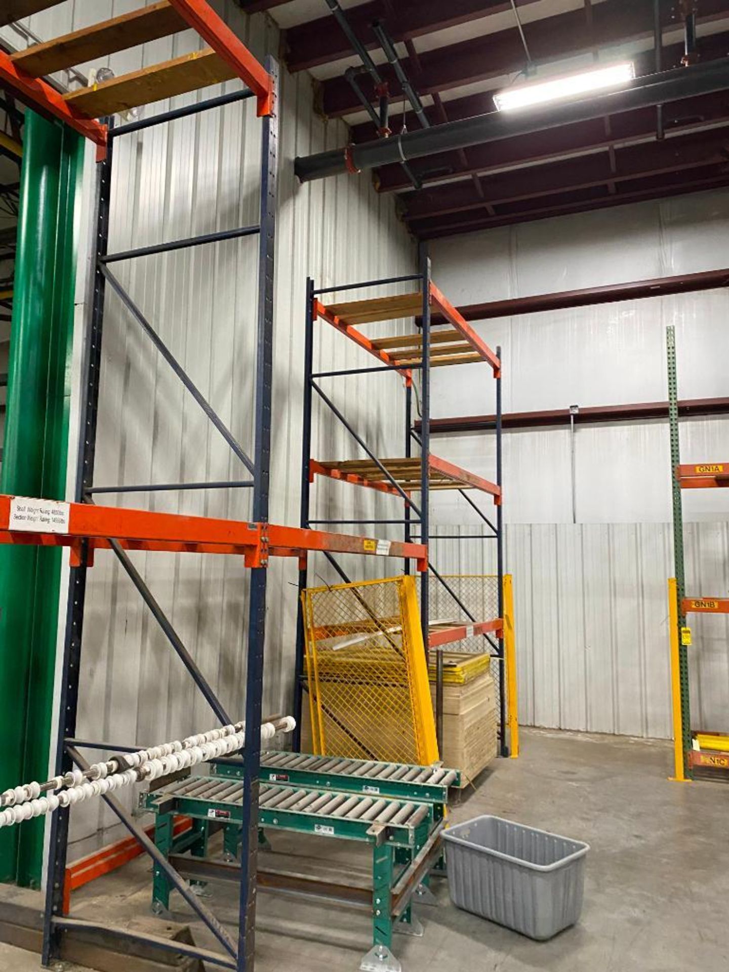 (3) Sections of Pallet Racking: (4) 14' x 42" D Uprights, (12) 4" x 92" Horizontal Beams, w/ 2" x 6" - Image 2 of 2