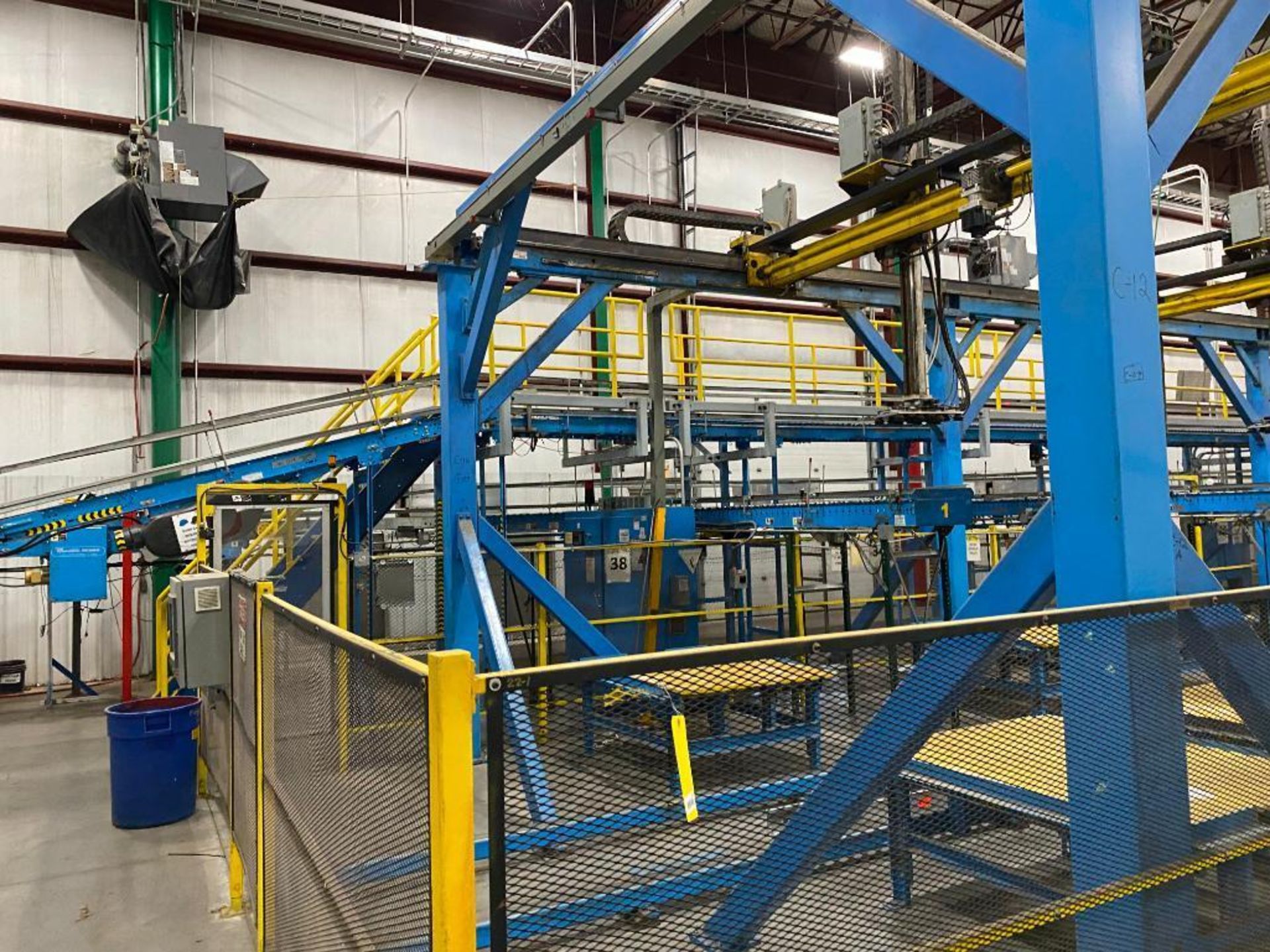 Accu-Lift Gantry Palletizer / Packager w/ Lantech Stretch Wrapper, (30) Conveyor Work Platforms, 49" - Image 2 of 25