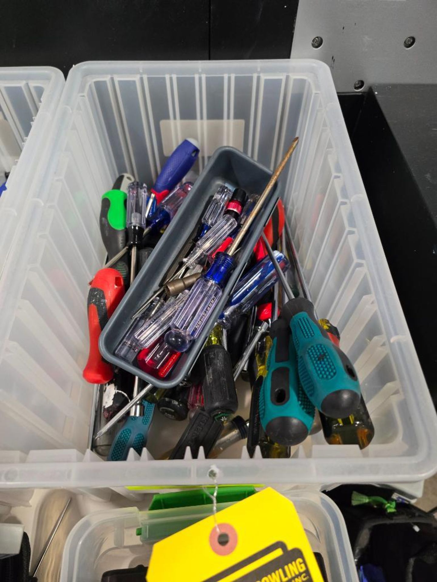 Tote of Screw Drivers & Nut Drivers