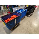 (4) Uline H-1806 6 Bushel Soft Sided Carts