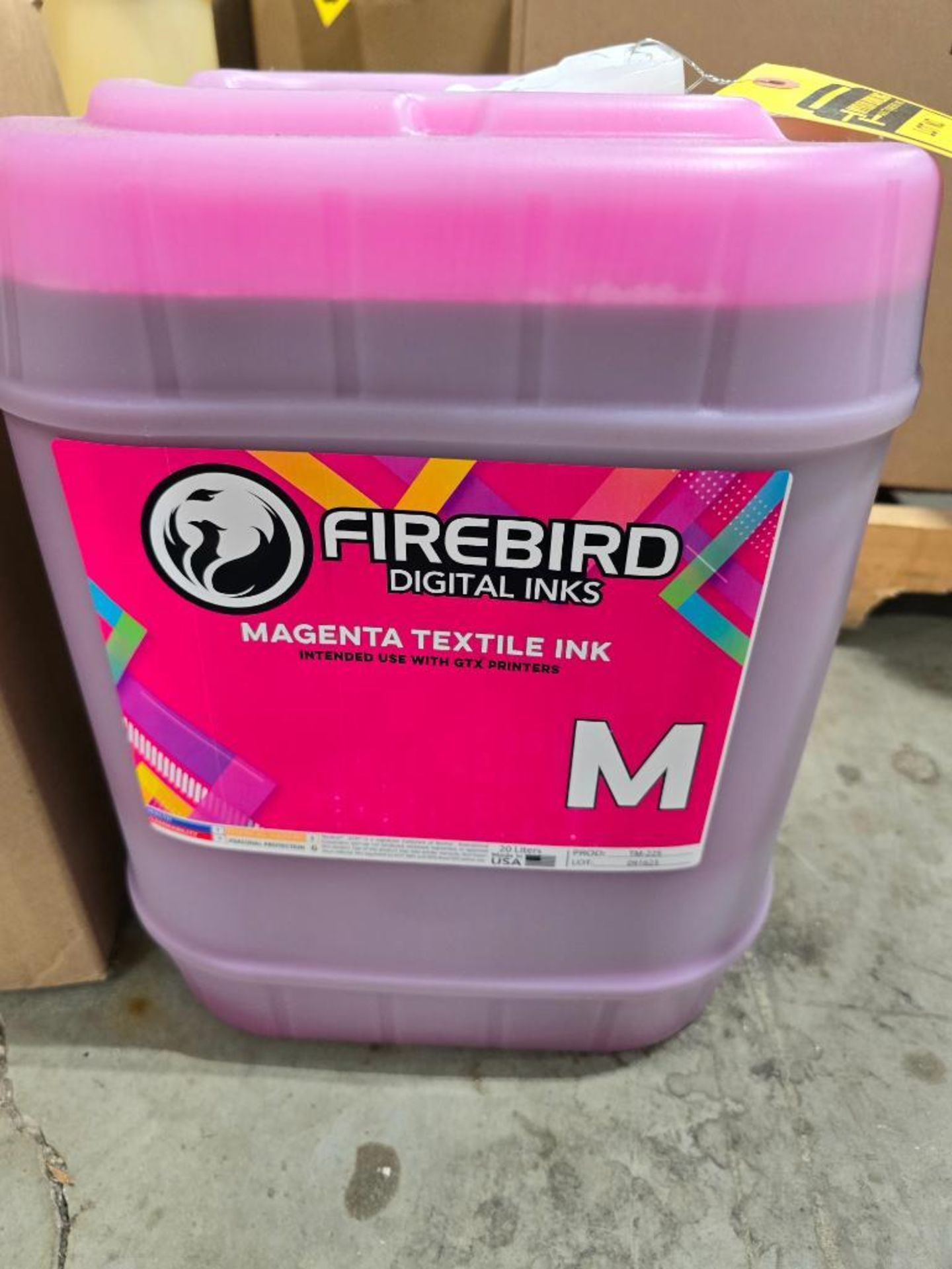 Firebird Red Magenta Textile Ink, 20-Liter Container, Product: TM-225