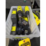 (2) Ryobi 18V Battery Powered Screw Guns w/ Chargers & (3) Drill/Nut Driver Sets