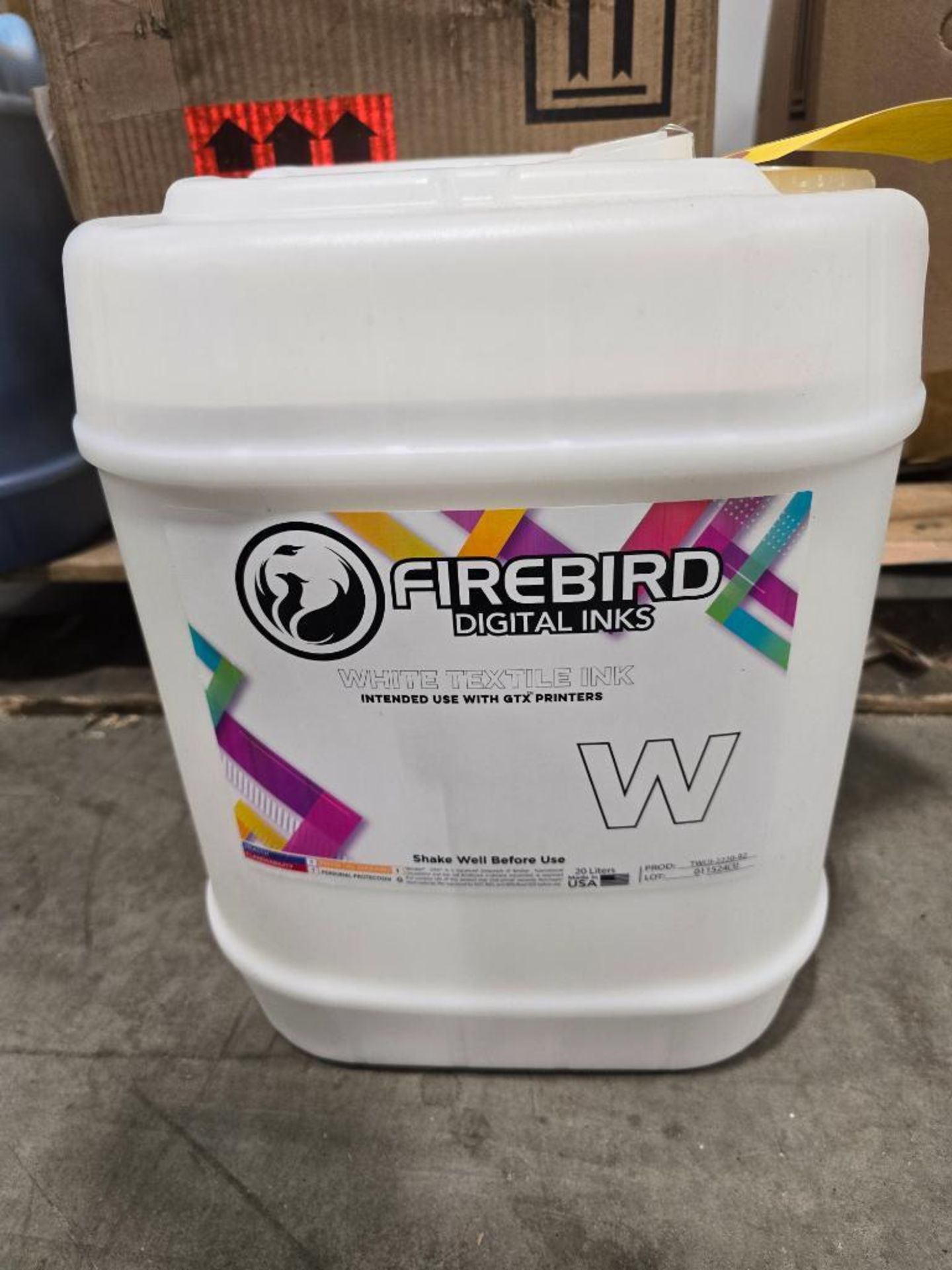 Firebird White Textile Ink, 20-Liter Container, Product: TW(J)-2220-92