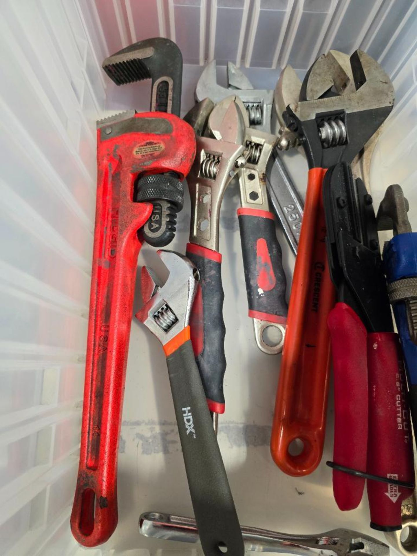 Tote of Pipe Wrenches, Crecent Wrenches, Multi-Cutter, & Misc. - Image 3 of 3