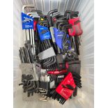 Tote of Allen Wrench Sets, Metric & Standard