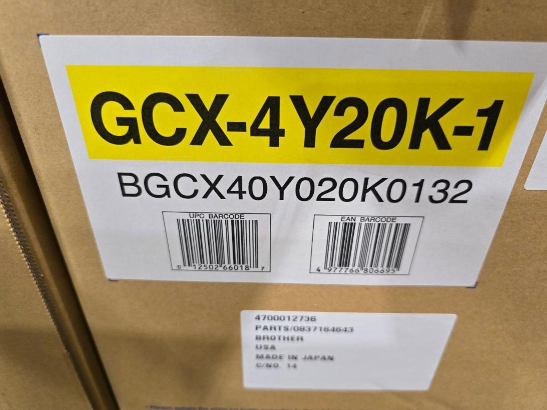 Brother GCX-4Y20K-1 Yellow Ink, 18-Liter Container, Innobella Textile, GTX Pro/GTX600 Series - Image 3 of 3
