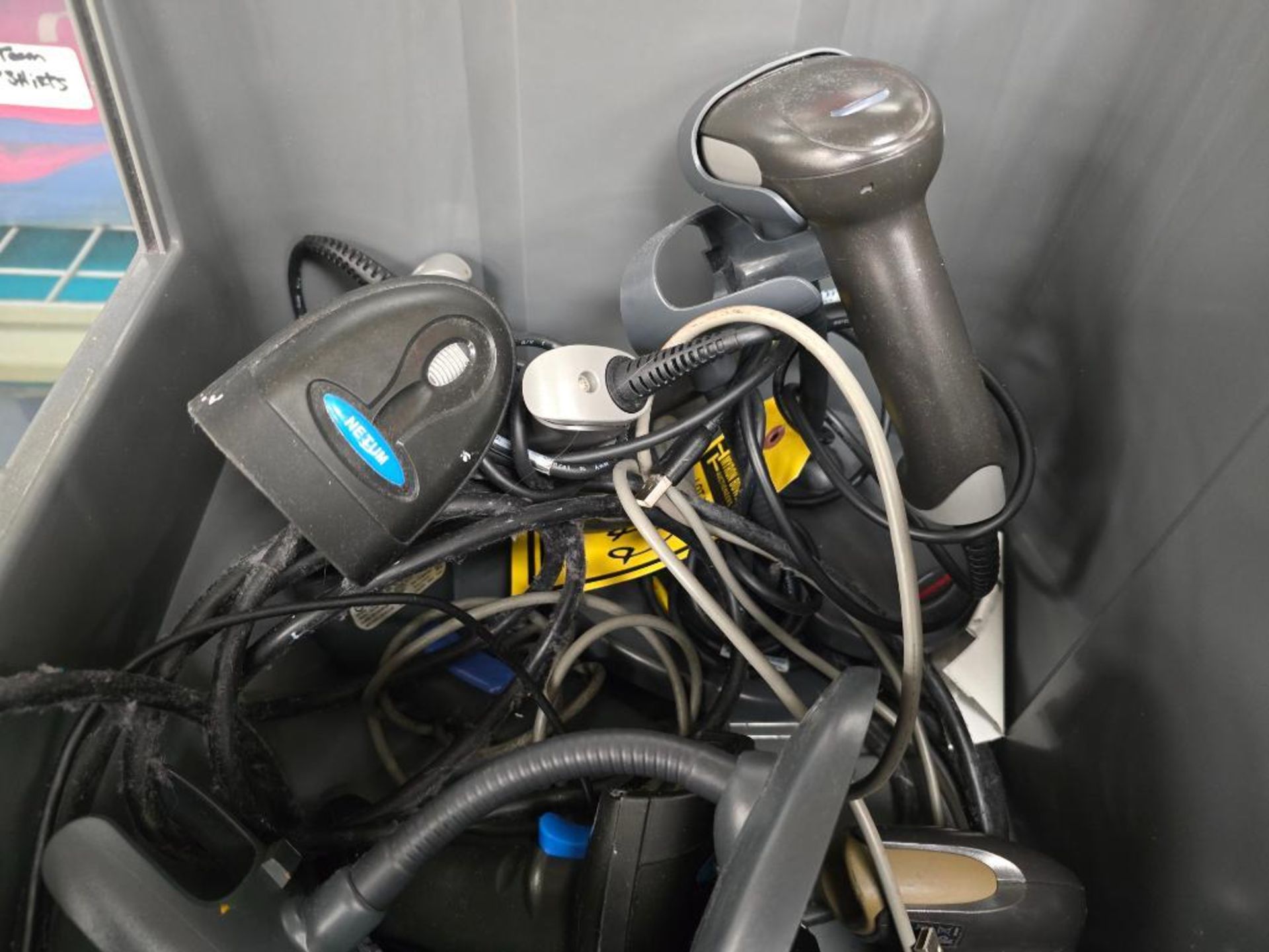 Tote of Assorted Handheld Infrared Scanners; Datalogic, Honeywell, Netum Makes, Sime Wireless - Image 8 of 8