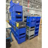 (75+) Plastic Bins, 18" X 13" X 12"T