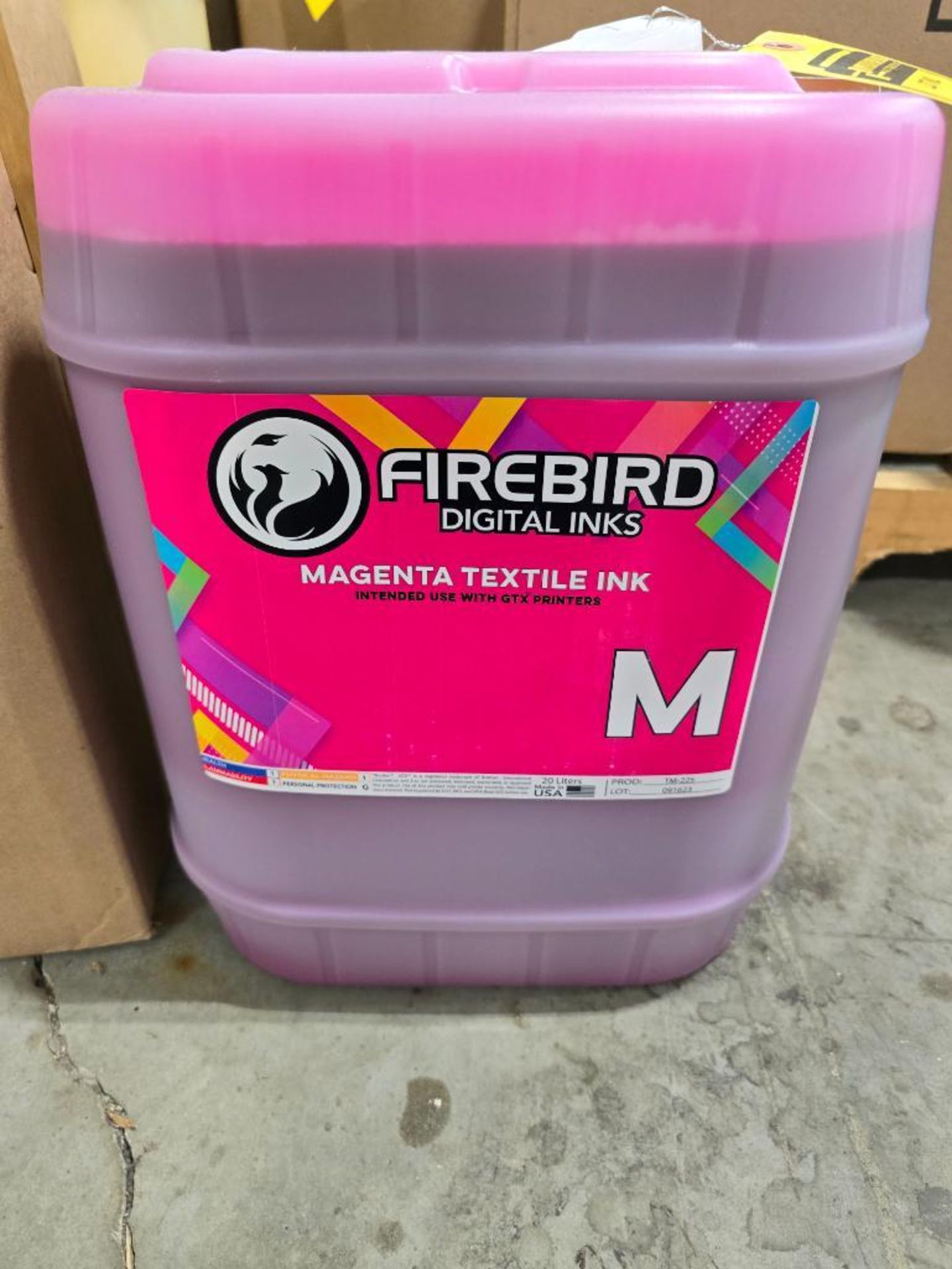 Firebird Red Magenta Textile Ink, 20-Liter Container, Product: TM-225