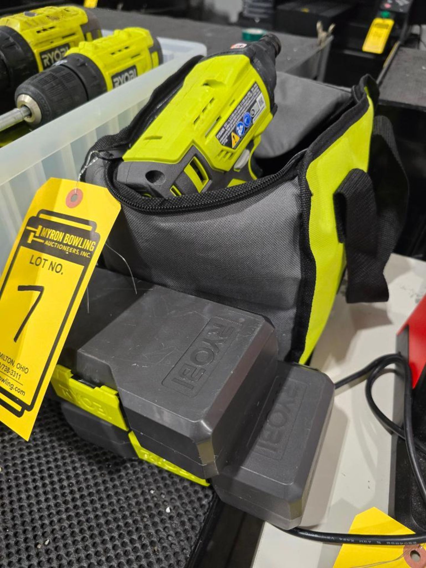 Ryobi 18V Battery Powered Impact Screw Gun w/ Charger & (2) Drill/Nut Driver Sets - Image 3 of 4