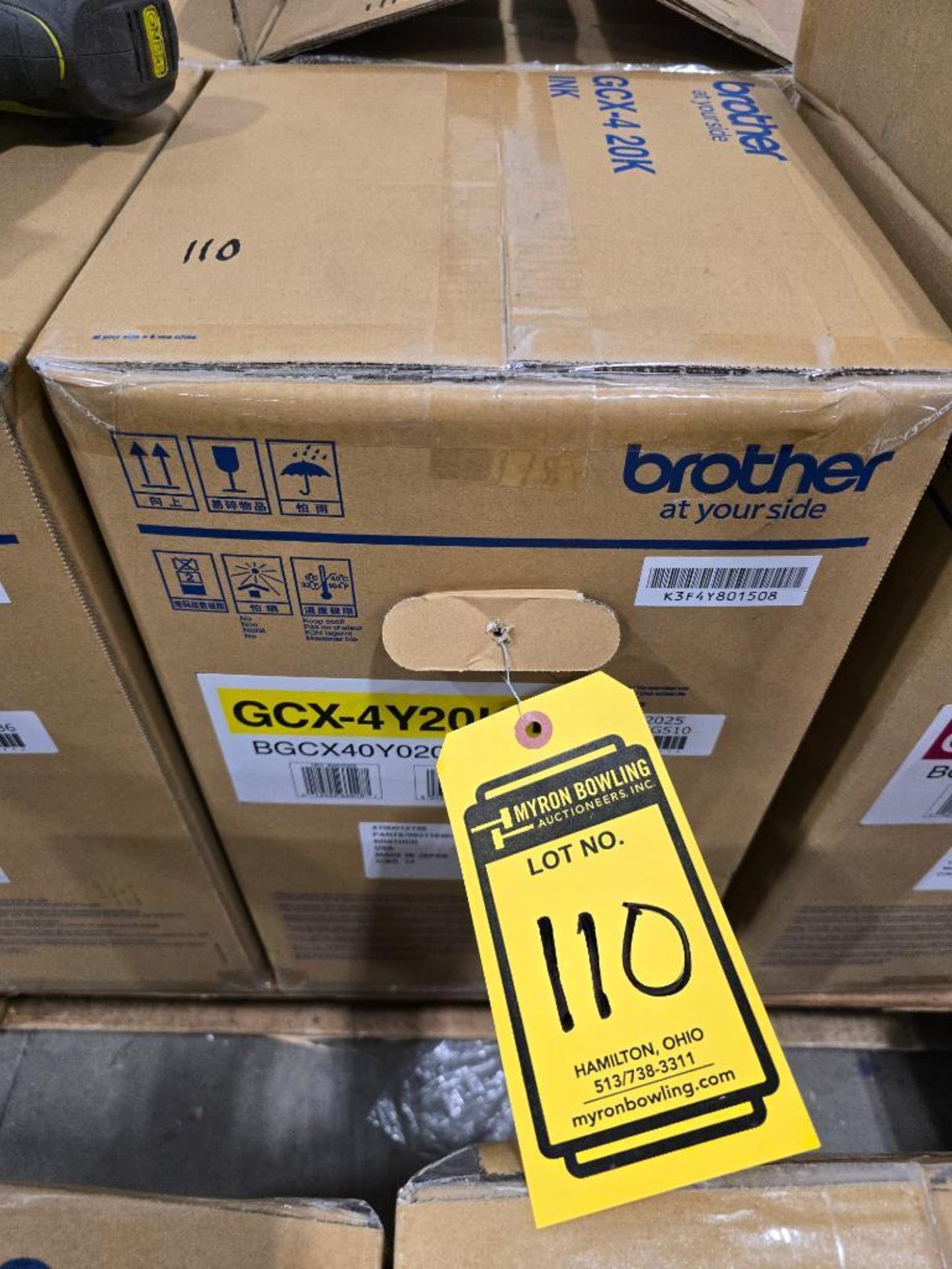 Brother GCX-4Y20K-1 Yellow Ink, 18-Liter Container, Innobella Textile, GTX Pro/GTX600 Series