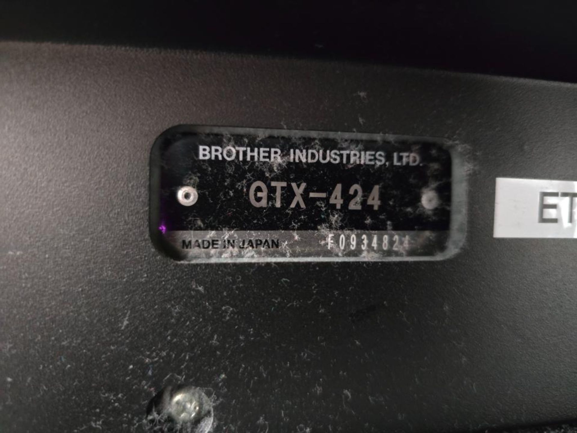 2022 Brother GTX-424 Pro-B DTG (Direct to Garment) Printer, Twin Head, 5-Color, Water Based Pigmente - Image 9 of 12