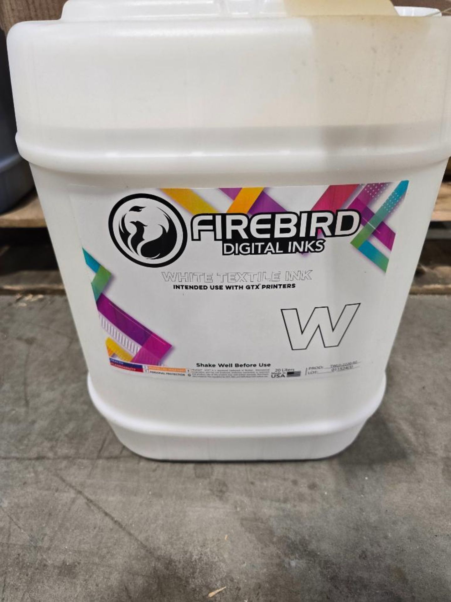 Firebird White Textile Ink, 20-Liter Container, Product: TW(J)-2220-92 - Image 2 of 2