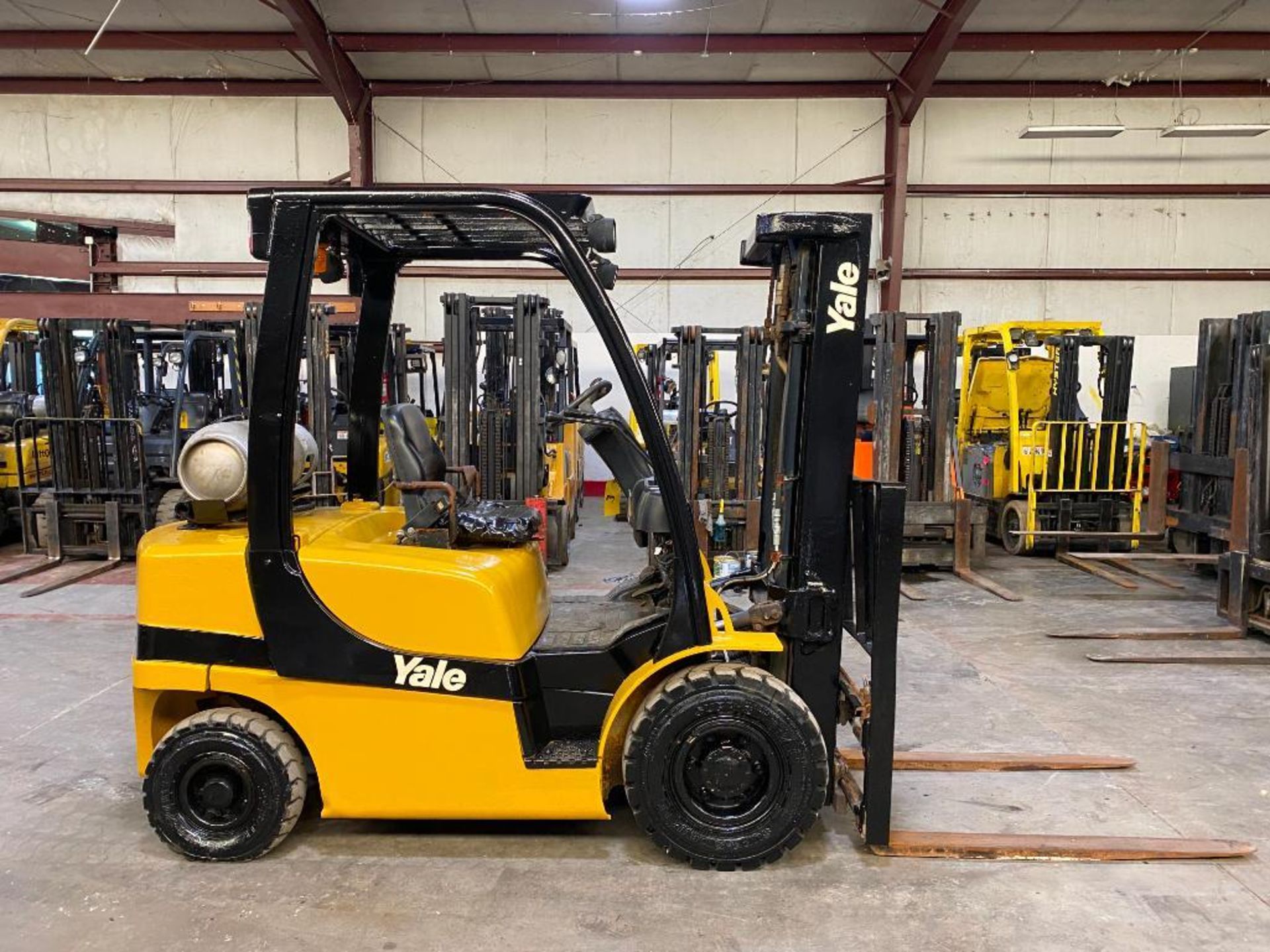 Yale 5,000-LB. Capacity Forklift, Model, GLP050, S/N Unknown, LPG, Pneumatic Tires, 3-Stage Mast, Si - Image 3 of 5