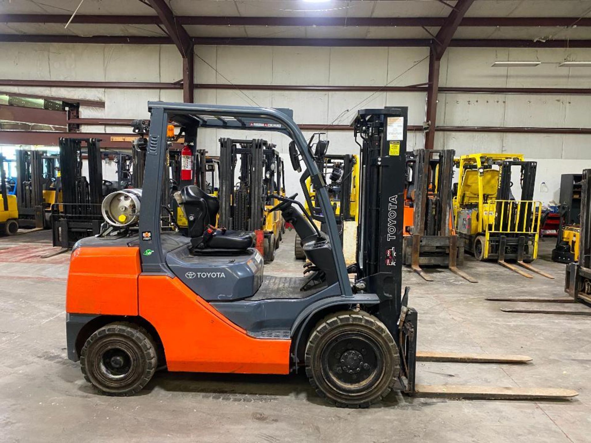 2015 Toyota 6,000-LB. Capacity Forklift, Model 8FGU30, S/N 64348, LPG, Solid Pneumatic Tires, 2-Stag - Image 3 of 5