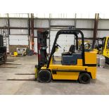 Caterpillar 10,000-LB. Capacity Forklift, Model T100, 3-Stage Mast, Treaded Front Tires, Solid Rear