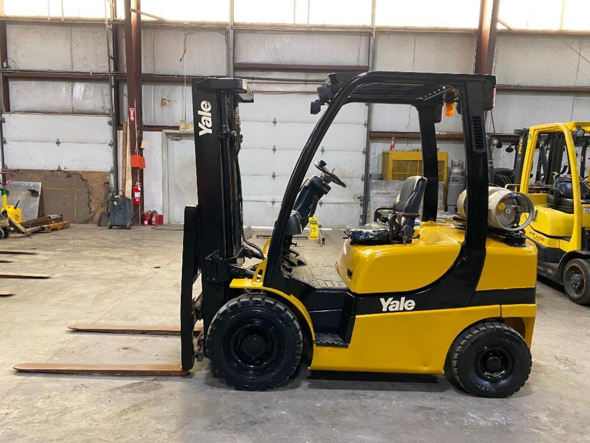Yale 5,000-LB. Capacity Forklift, Model, GLP050, S/N Unknown, LPG, Pneumatic Tires, 3-Stage Mast, Si