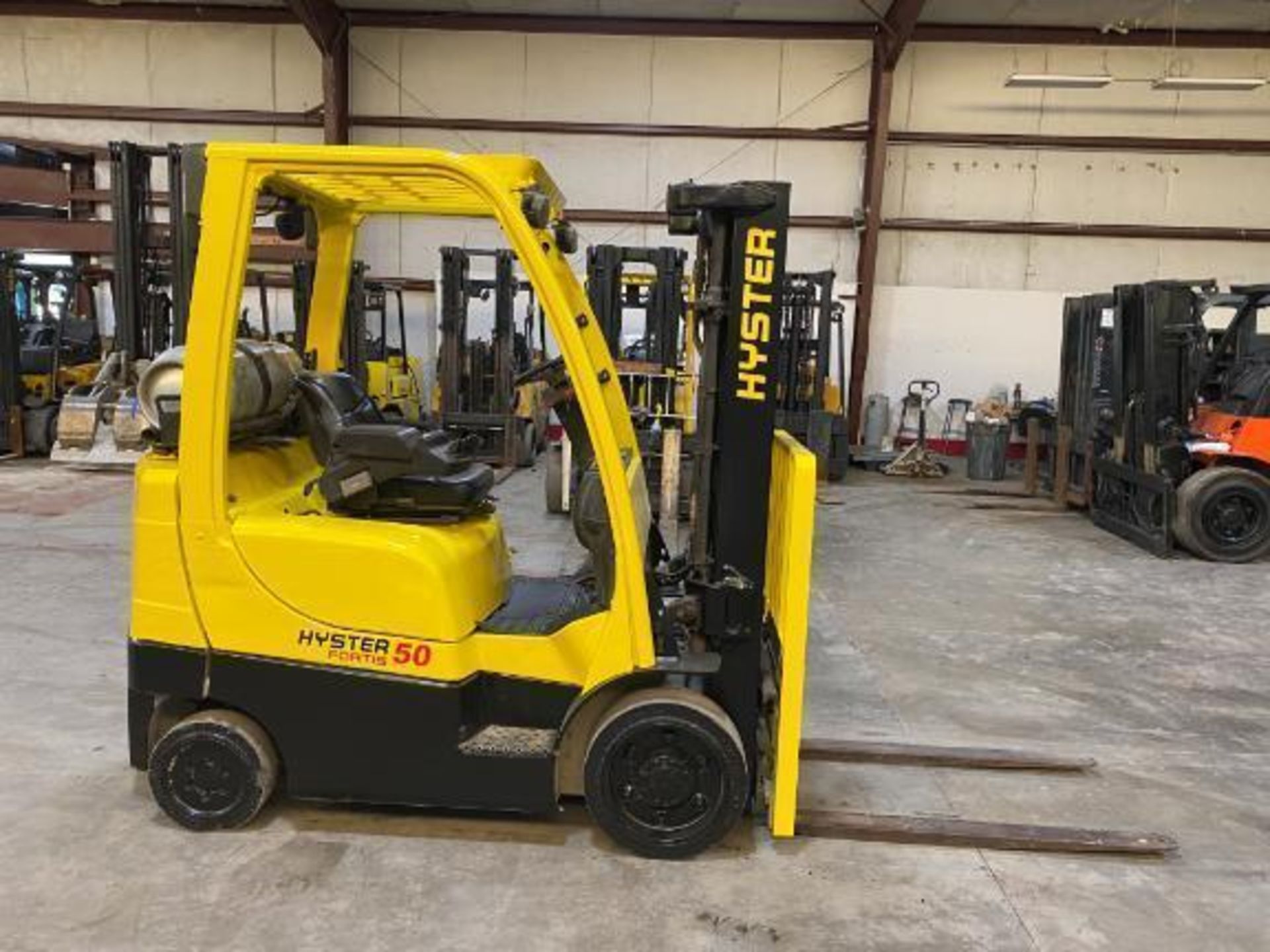 (4) HYSTER & YALE 5,000-LB. Capacity LPG Forklifts