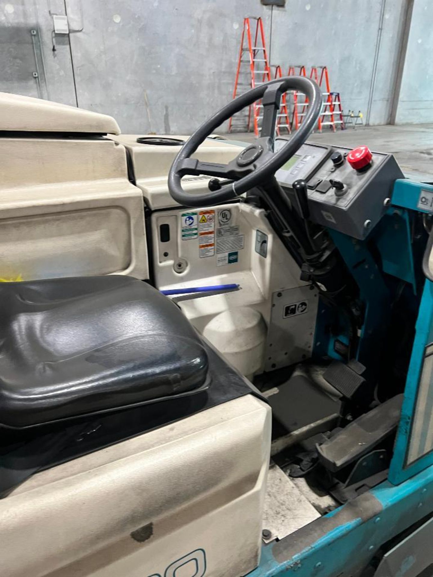 Tenant Battery Powered Ride-On Sweeper/ Scrubber, Model 8300 ($50 Loading fee will be added to buyer - Image 5 of 6