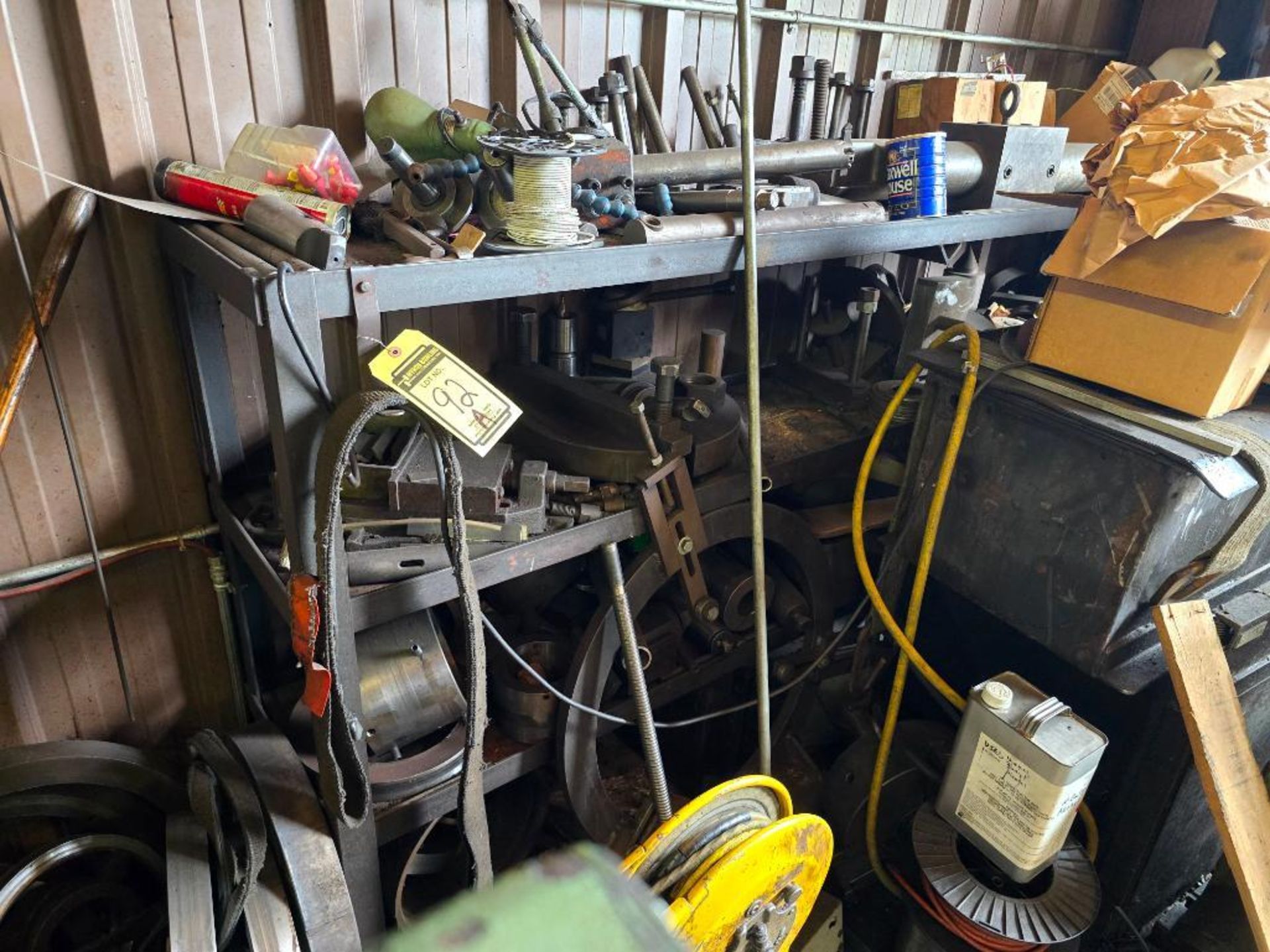 Steel Rack w/ Steady Rest, Large Cutting Bars, Chuck Plates, Vice ...