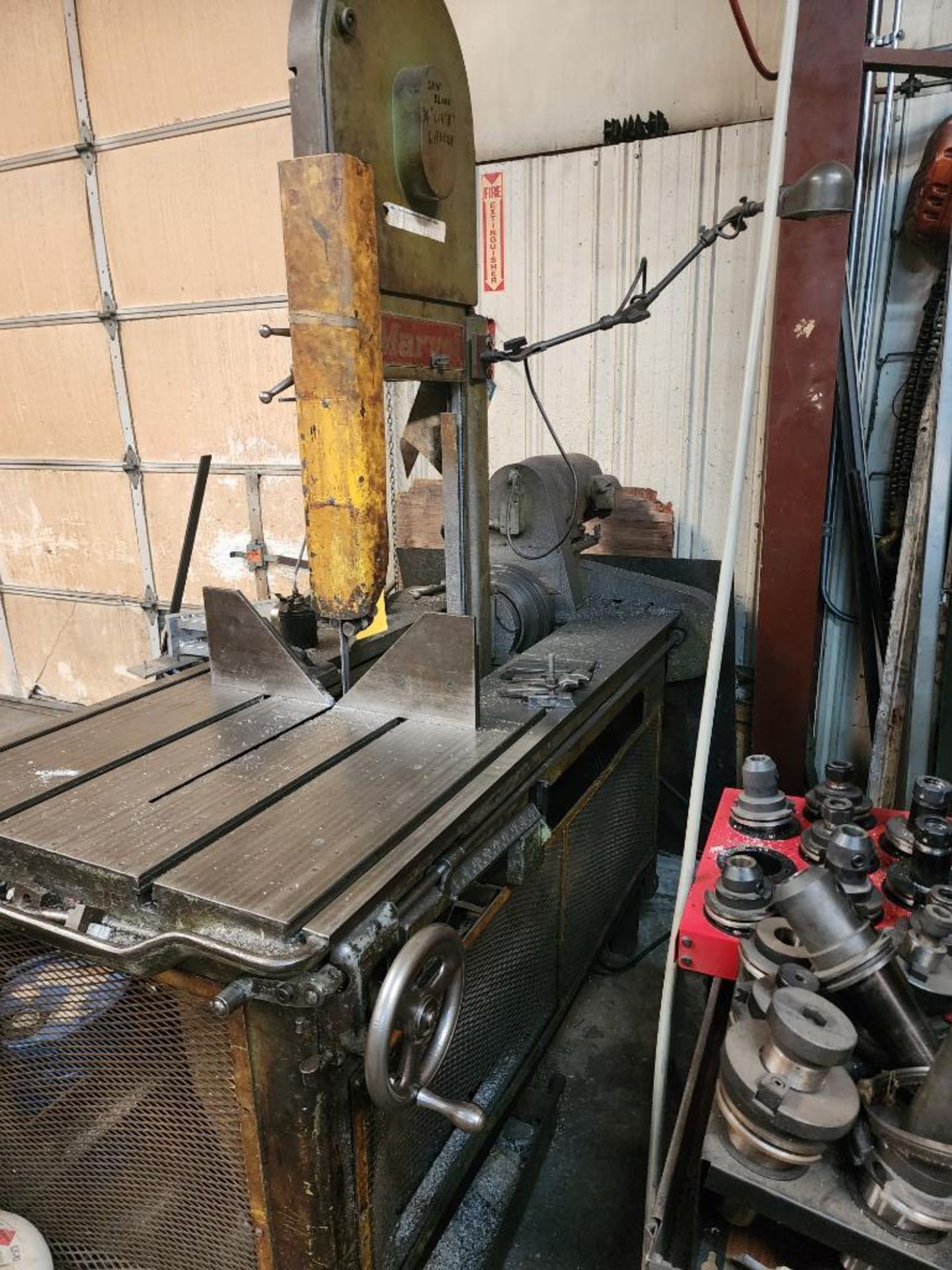 Armstrong-Blum Marvel Vertical Band Saw, Model 8/M8/M3/M5/E3, SN 89836, 17" Throat, 33" X 23" Table, - Image 3 of 4