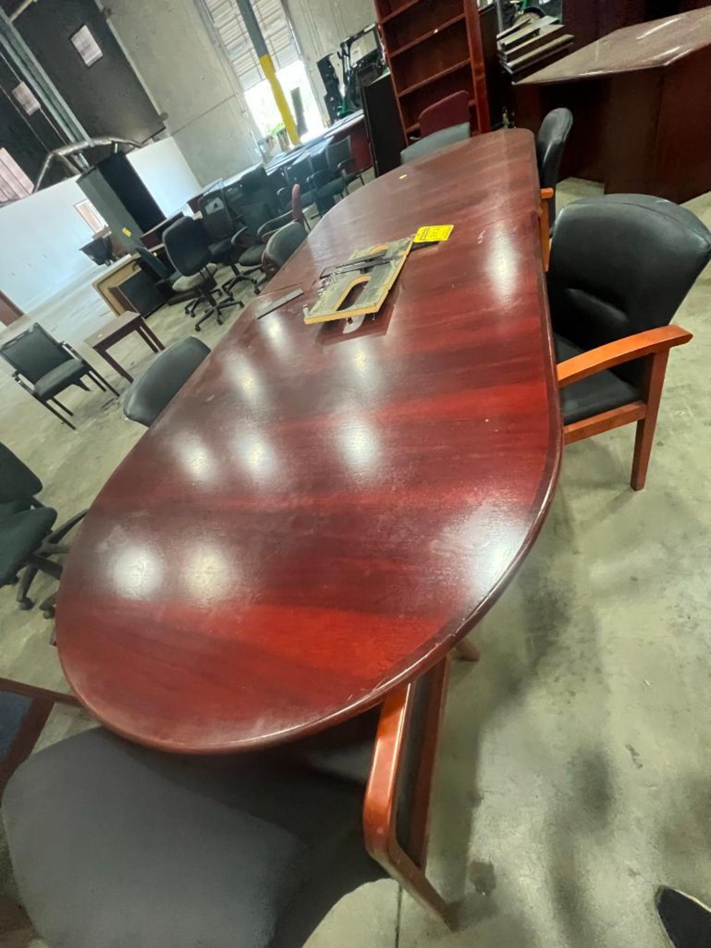 Conference Table, 12' L X 5' 4" W, w/ (6) Chairs ($50 Loading fee will be added to buyers invoice) - Image 4 of 4