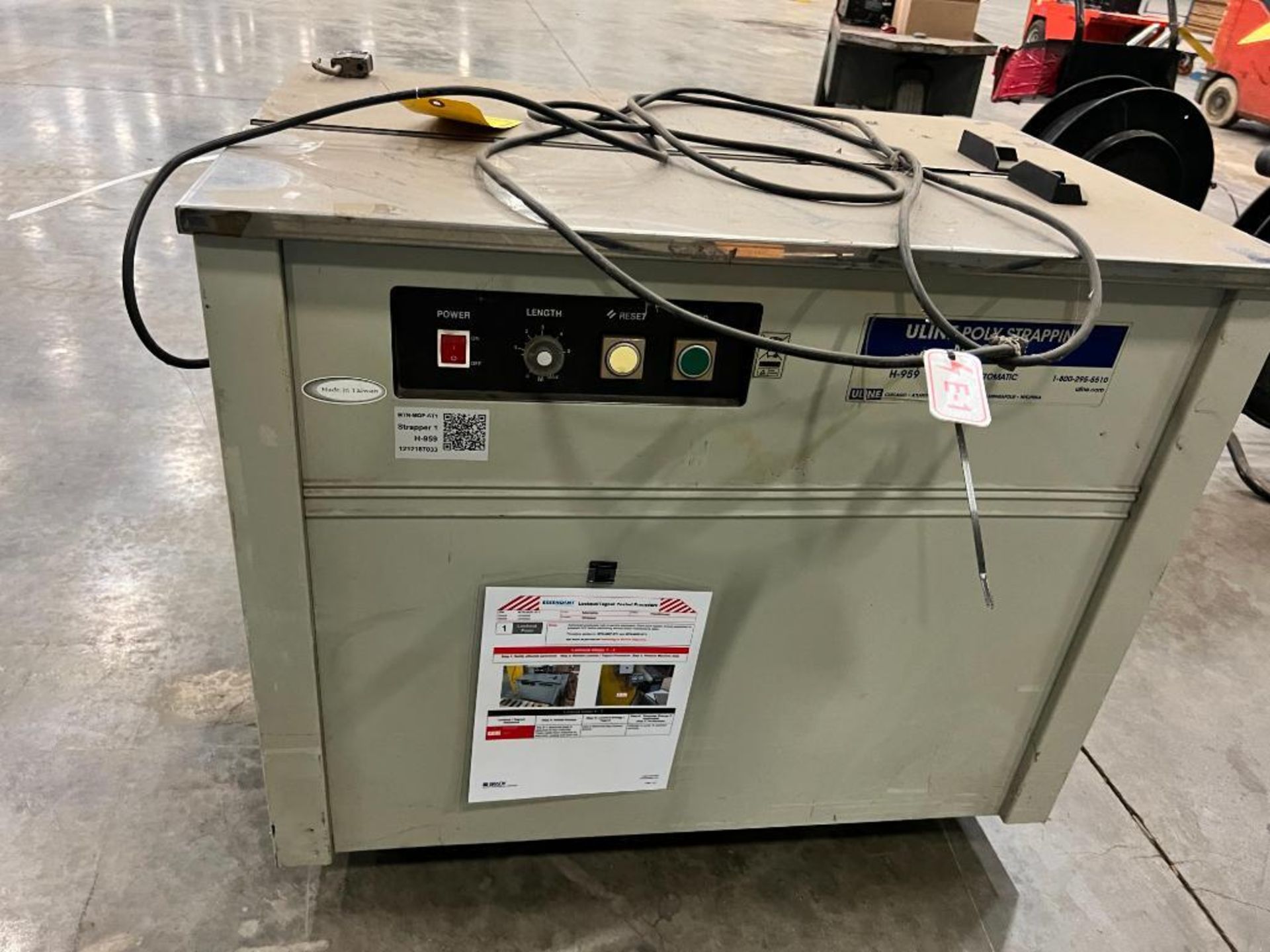 Uline Poly Strapping Machine Model H-959, S/N 1212187033 ($15 Loading fee will be added to buyers in - Image 2 of 4