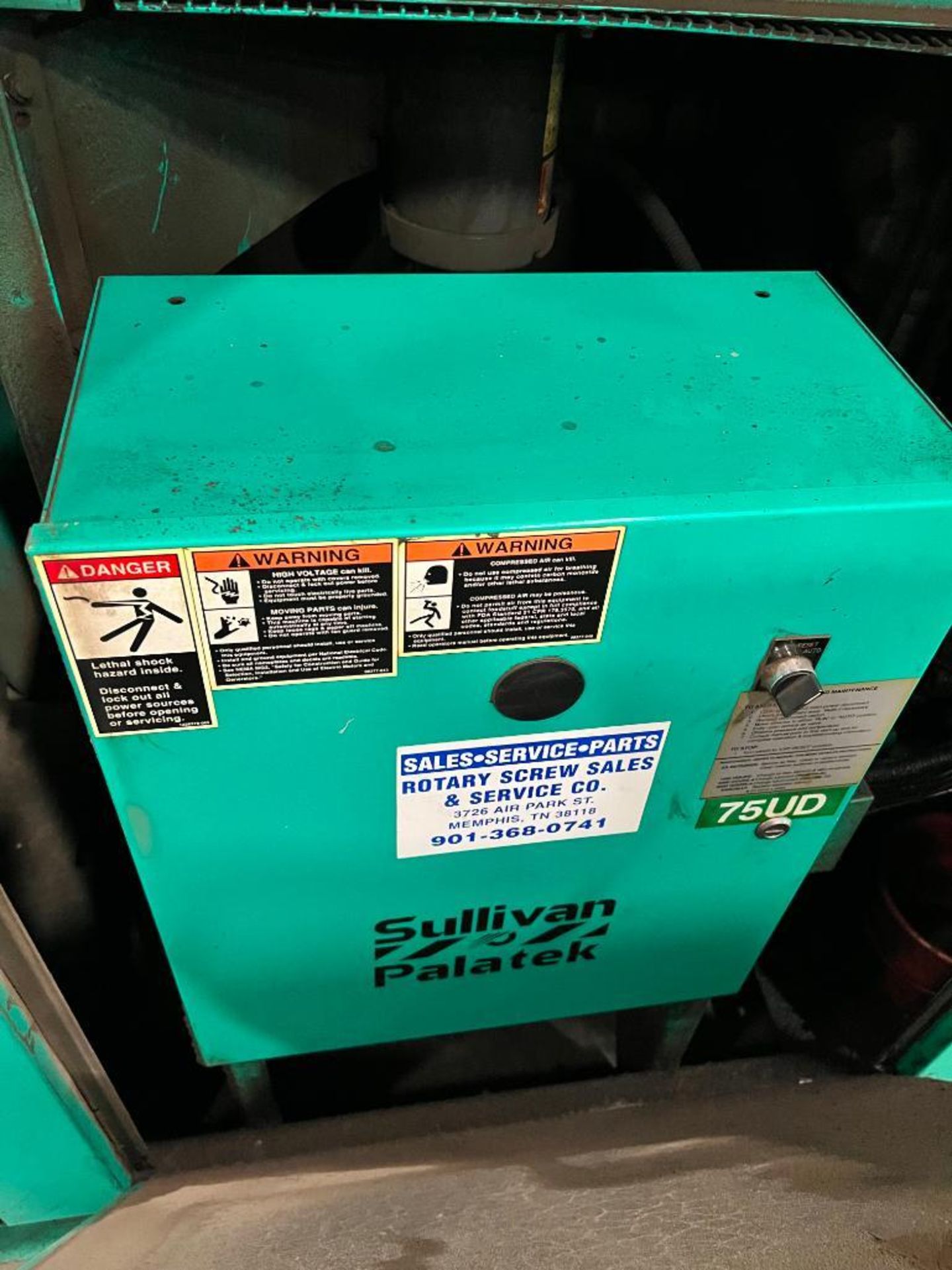 Sullivan-Palatek Air Compressor, Model 75UD, 3 Phase ($50 Loading fee will be added to buyers invoic - Image 4 of 5